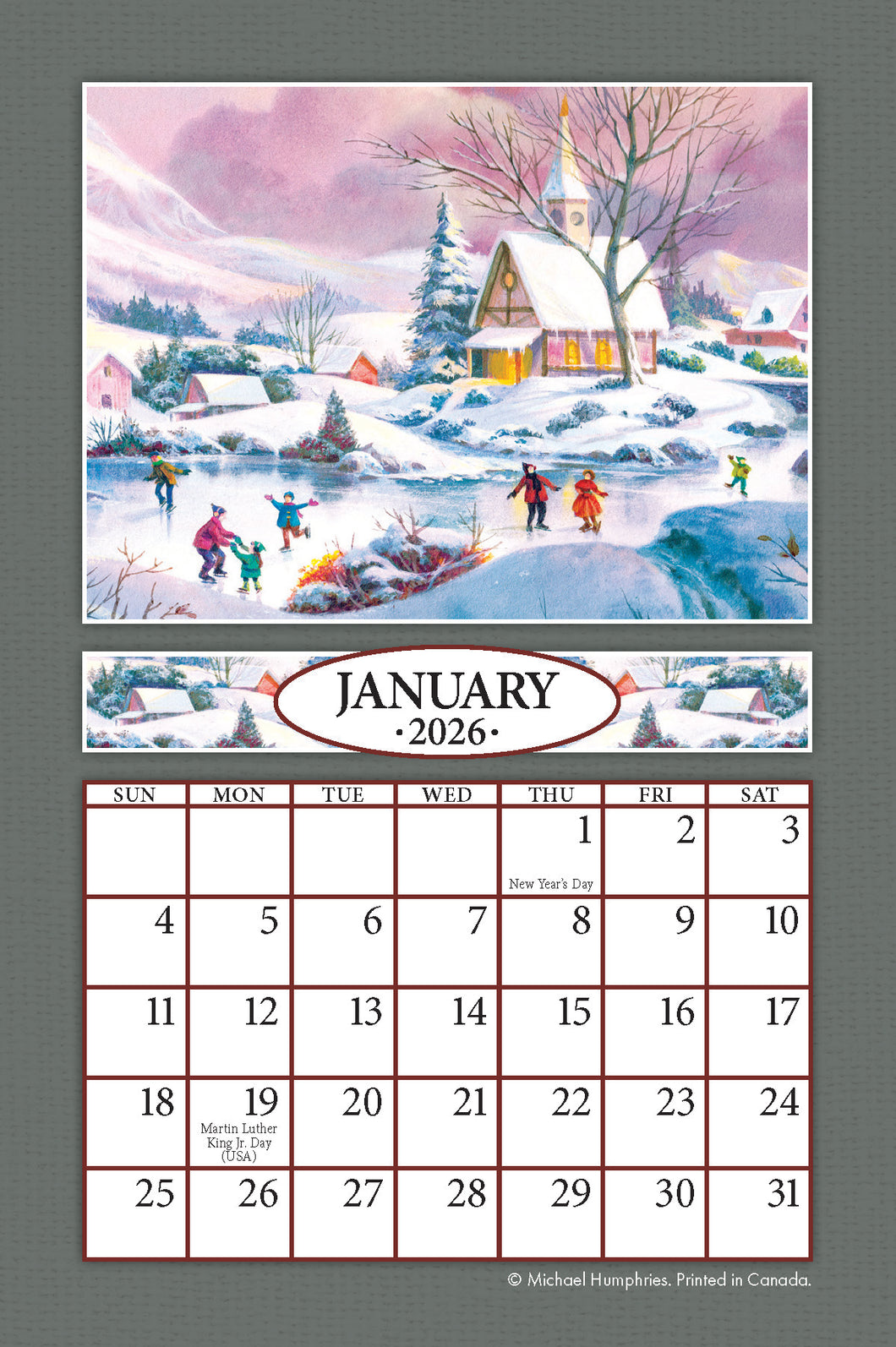 Simple Country 2026 (Item #26782) - 4x6 Refill Sheet Calendar - BONUS POCKET PLANNER & BOOKMARK WHILE QUANTITIES LAST