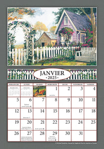 Simplicité Campagnarde 2025 (Article #54465) - Recharge de 7x10 feuille calendrier