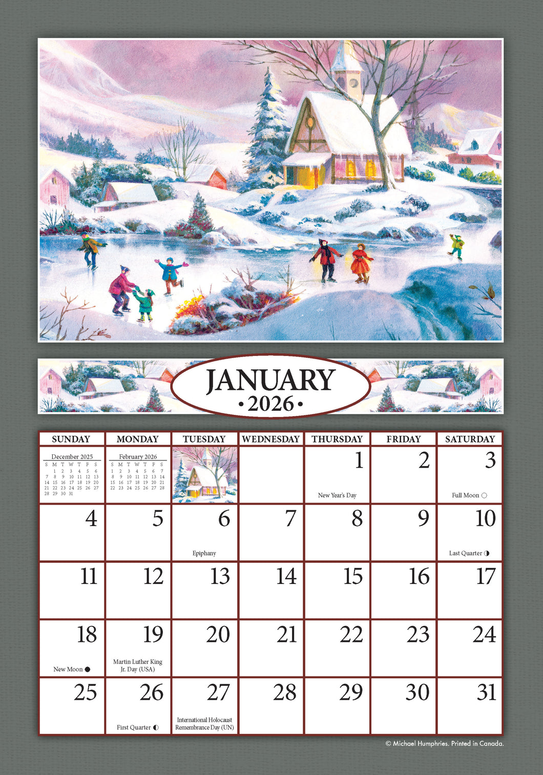 Simple Country 2026 (Item #54462) - 7x10 Refill Sheet Calendar - BONUS POCKET PLANNER & BOOKMARK WHILE QUANTITIES LAST