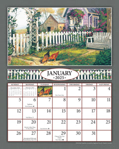 Simple Country 2025 (Item #2097) - 8x10 Refill Sheet Calendar - BONUS POCKET PLANNER & BOOKMARK WHILE QUANTITIES LAST