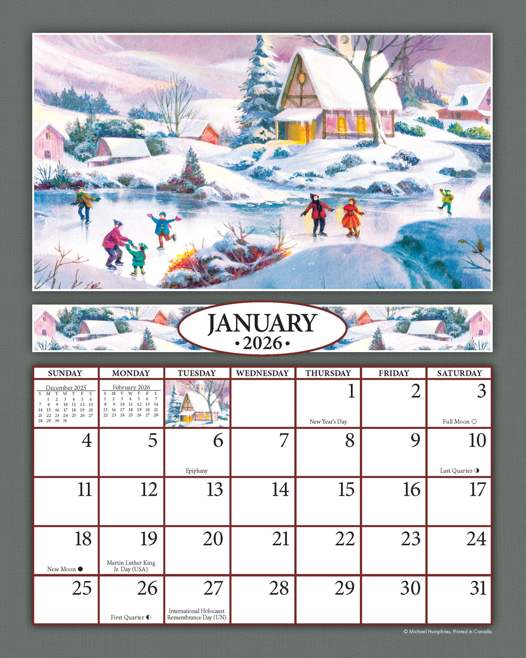 Simple Country 2026 (Item #2097) - 8x10 Refill Sheet Calendar - BONUS POCKET PLANNER & BOOKMARK WHILE QUANTITIES LAST