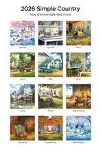 Load image into Gallery viewer, Simplicité Campagnarde 2026 (Article #2988) - Recharge de 8x10 feuille calendrier
