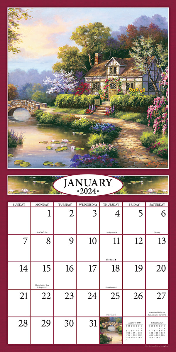 Vibrant Views (Item 7982) 2024 12x24 Refill Sheet Calendar BONU