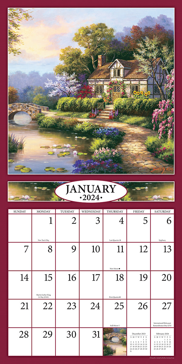 Vibrant Views (Item #7982) - 2024 - 12x24 Refill Sheet Calendar - BONUS POCKET PLANNER & BOOKMARK WHILE QUANTITIES LAST