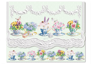 Pansy Teacups Boxed Notecards