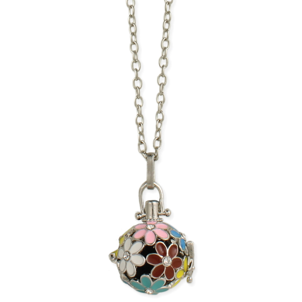 Flower Diffuser Necklace – Aromatic Bouquet Enamel Flower Essential Oil Diffuser