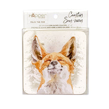 Load image into Gallery viewer, Hopper Studios Coaster Set - Felix the Fox
