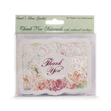 Load image into Gallery viewer, ForArtSake - Apricot Roses &amp; Lace Thank You Card Set
