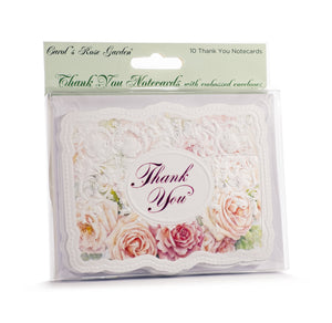 ForArtSake - Apricot Roses & Lace Thank You Card Set