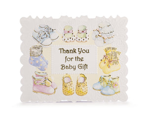 Baby Booties Thank You Card Set