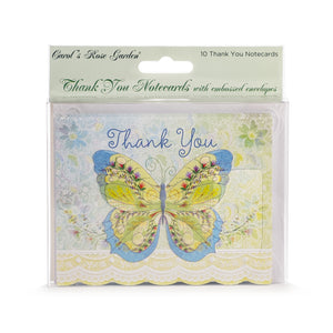 Blue & Green Butterfly Thank You Card Set