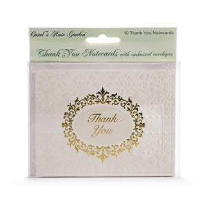 Wedding Ornate Glitter Thank You Card Set