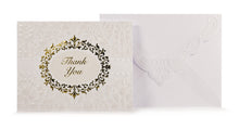 Load image into Gallery viewer, Wedding Ornate Glitter Thank You Card Set
