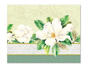 Cartes en boite magnolias blancs