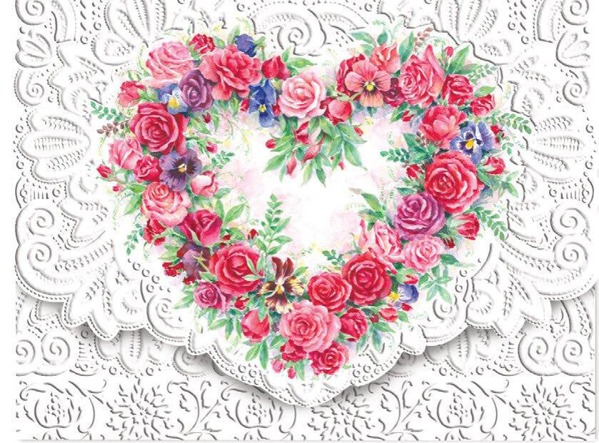 Rose Heart Boxed Notecards